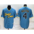 Milwaukee Brewers #4 Paul Molitor Blue JEROMEN 2022 City Connect Cool Base Stitched Jersey