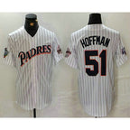 San Diego Padres #51 Trevor Hoffman White JEROMEN Pinstripe Jersey