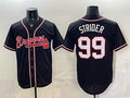 Atlanta Braves #99 Spencer Strider 2026 Fashion Replica Black JEROMEN Out Stitched Jersey