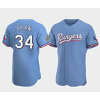 Texas Rangers #34 Nolan Ryan Blue JEROMEN Flex Base Stitched Jersey