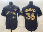 Toronto Blue Jays #36 Davis Schneider Black Gold JEROMEN 2025 American League Champions Limited Stitched Jersey