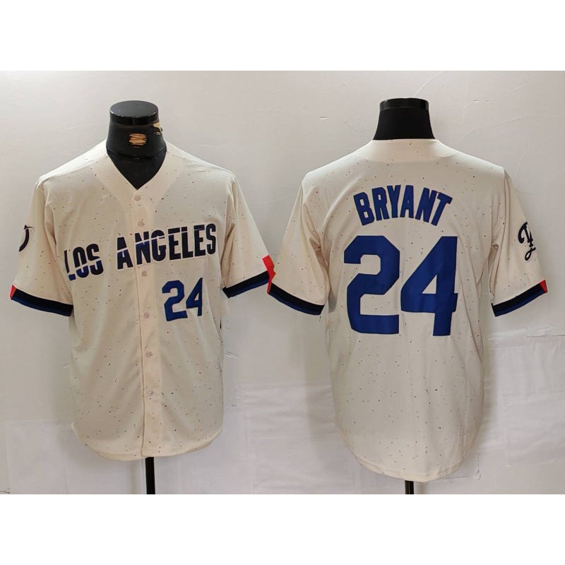 Los Angeles Dodgers #24 Kobe Bryant Number Cream JEROMEN 2024 City Connect Limited Stitched Jerseys