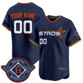 Custom Houston Astros Active Player Navy JEROMEN 2025 City Connect Limited Stitched Jersey
