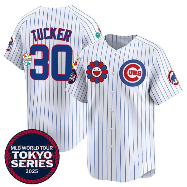 Chicago Cubs #30 Kyle Tucker White JEROMEN 2025 Tokyo Series Limited Stitched Jersey