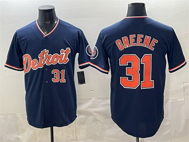 Detroit Tigers #31 Riley Greene Navy JEROMEN 2026 Alternate Vapor Premier Limited Stitched Jersey