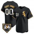 Custom Chicago White Sox 2024 Spring Training Patch Vapor Premier Limited Jersey ¨C All Stitched-Black Gold JEROMEN