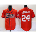 Detroit Tigers #24 Miguel Cabrera Orange JEROMEN Cool Base Stitched Jersey