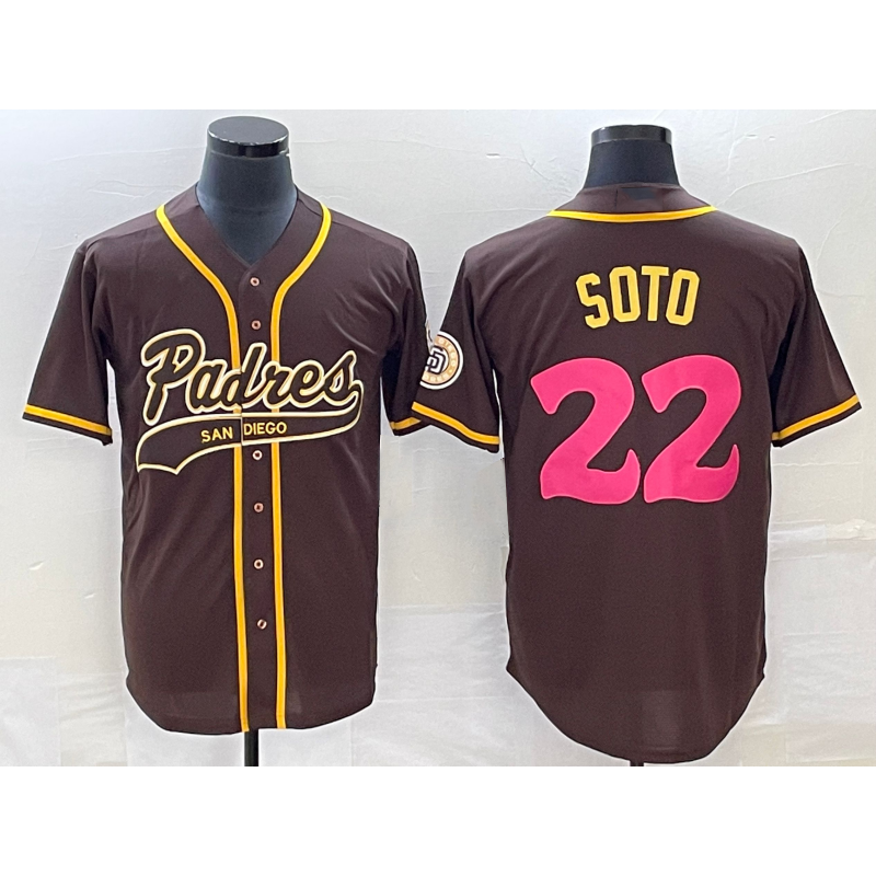 San Diego Padres #22 Juan Soto Brown JEROMEN NEW 2023 City Connect Cool Base Stitched Jersey