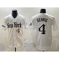 New York Yankees #4 Lou Gehrig White JEROMEN 'Gothic Legacy Edition' Vapor Premier Limited Stitched Jersey