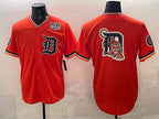 Detroit Tigers Team Big Logo Orange JEROMEN 2026 Alternate USA 250' Patch Vapor Premier Limited Stitched Jersey