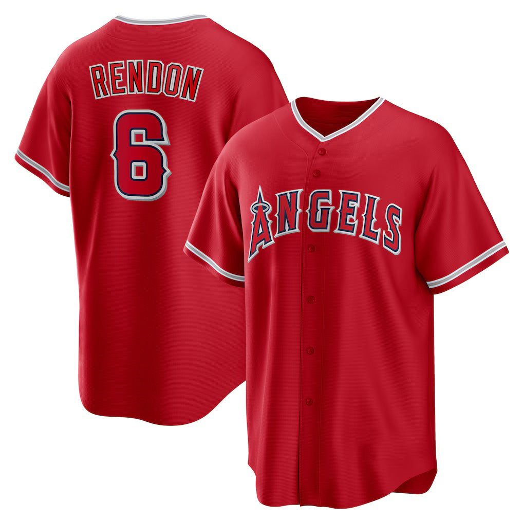 Los Angeles Angels #6 Anthony Rendon Red JEROMEN Alternate Replica Player Name Jersey