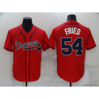 Atlanta Braves #54 Max Fried Red JEROMEN Stitched Cool Base Jersey