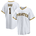 Pittsburgh Pirates #1 Dad Home White JEROMEN Replica Jersey