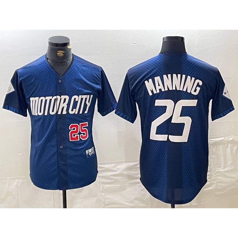 Detroit Tigers #25 Matt Manning Number 2024 Navy JEROMEN City Connect Cool Base Limited Stitched Jersey