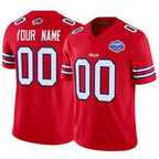 Custom B.Bills Active Player Red JEROMEN 2025 F.U.S.E. With Farewell Patch Vapor Untouchable Limited Stitched Jersey