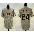 San Francisco Giants #24 Willie Mays Grey JEROMEN Limited Stitched Jersey