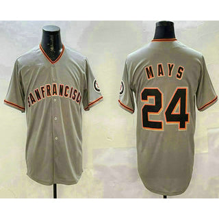 San Francisco Giants #24 Willie Mays Grey JEROMEN Limited Stitched Jersey