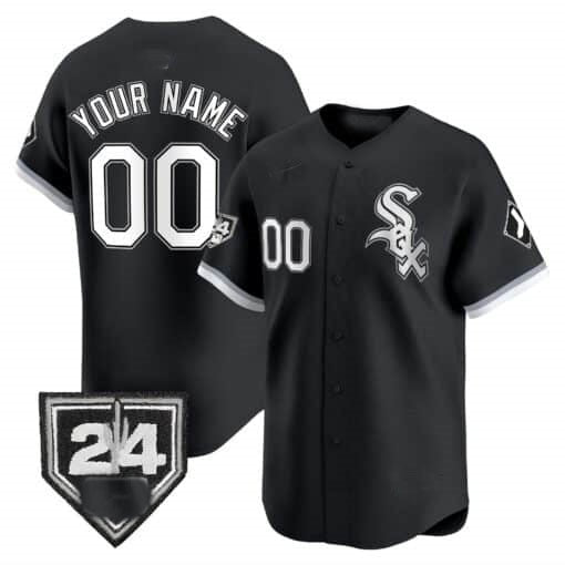 Custom Chicago White Sox 2024 Spring Training Patch Vapor Premier Limited Jersey ¨C Black JEROMEN
