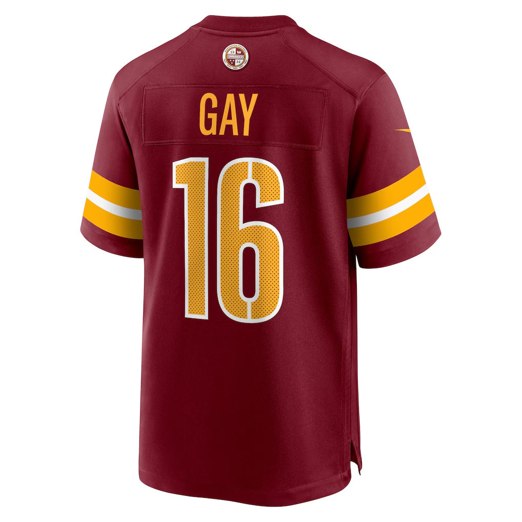 W.Commanders #16 Matt Gay Burgundy JEROMEN Team Game Jersey