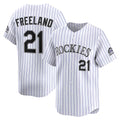 Colorado Rockies #21 Kyle Freeland White JEROMEN Home Limited Player Jersey