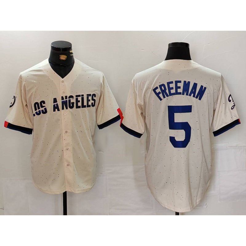 Los Angeles Dodgers #5 Freddie Freeman Cream JEROMEN 2024 City Connect Limited Stitched Jersey