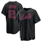 New York Mets #12 Francisco Lindor Black JEROMEN Alternate Replica Jersey
