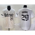 Detroit Tigers #29 Tarik Skubal White JEROMEN 'Motor Gothic Edition' Vapor Premier Limited Stitched Jersey