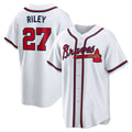 Atlanta Braves #27 Austin Riley White JEROMEN Home Replica Player Jersey