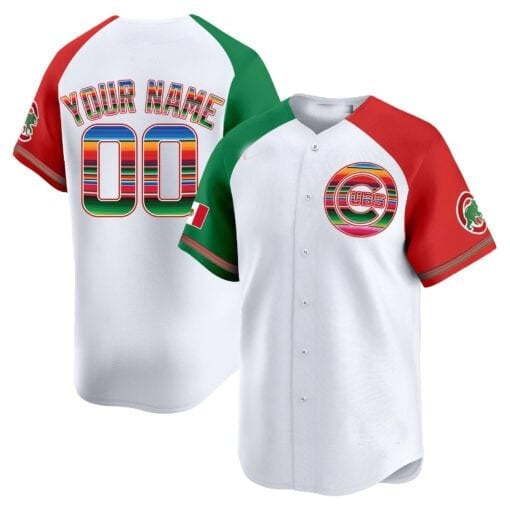 Custom Chicago Cubs Mexico Vapor Premier Limited Jersey ¨C White 2 JEROMEN