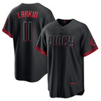 Cincinnati Reds #11 Barry Larkin Black JEROMEN City Connect Replica Player Jersey