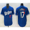 Los Angeles Dodgers #17 Shohei Ohtani Number Mexico Blue JEROMEN Cool Base Stitched Jerseys