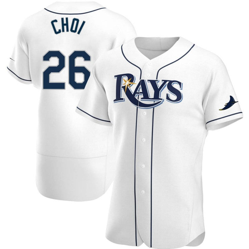 Tampa Bay Rays #26 Ji-Man Choi White JEROMEN Home Jersey