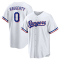 Texas Rangers #0 Sam Haggerty White JEROMEN Home Replica Jersey