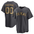 Custom Texas Rangers Active Player Charcoal JEROMEN 2022 All-Star Cool Base Stitched Jersey