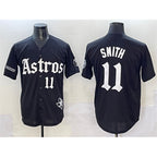 Houston Astros #11 Cam Smith Black JEROMEN Gothic 'Houston Born Barrio Raised' Limited Stitched Jersey