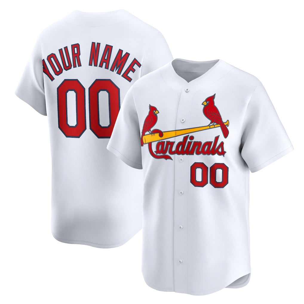 Custom St. Louis Cardinals White JEROMEN Home Limited Jersey