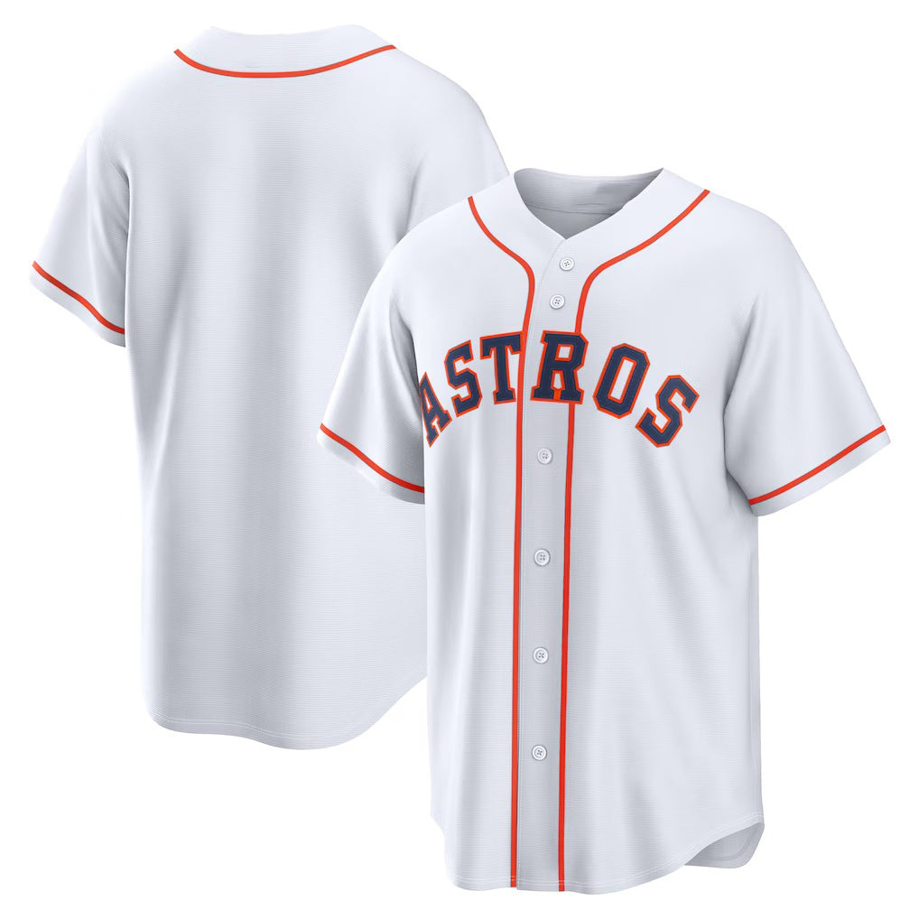 Houston Astros White JEROMEN Home Replica Jersey