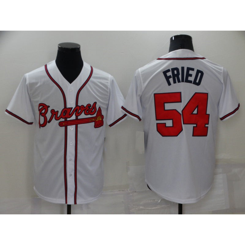Atlanta Braves #54 Max Fried White JEROMEN Stitched Cool Base Jersey