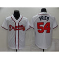 Atlanta Braves #54 Max Fried White JEROMEN Stitched Cool Base Jersey