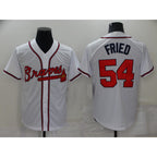Atlanta Braves #54 Max Fried White JEROMEN Stitched Cool Base Jersey