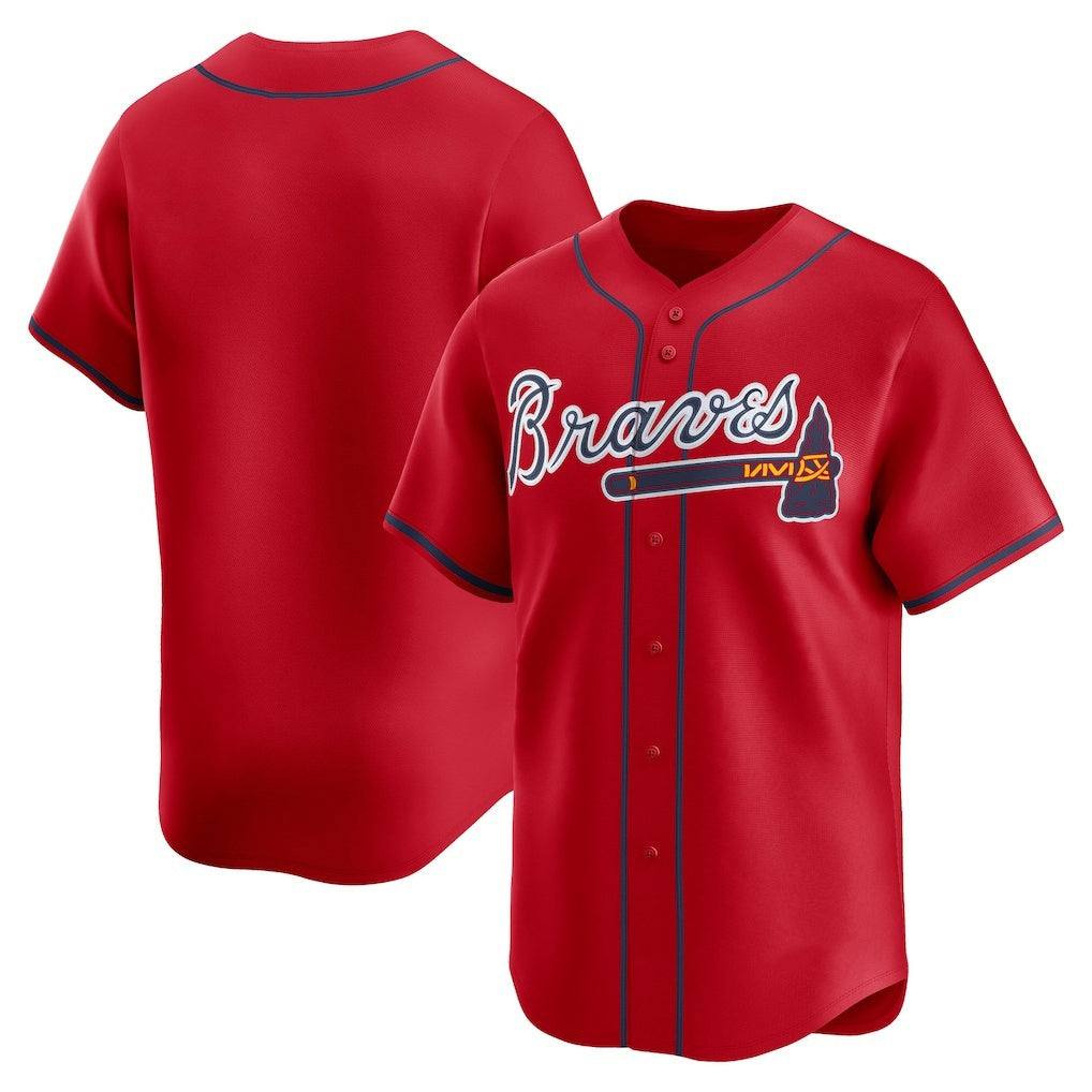 Atlanta Braves Red JEROMEN Alternate Limited Jersey