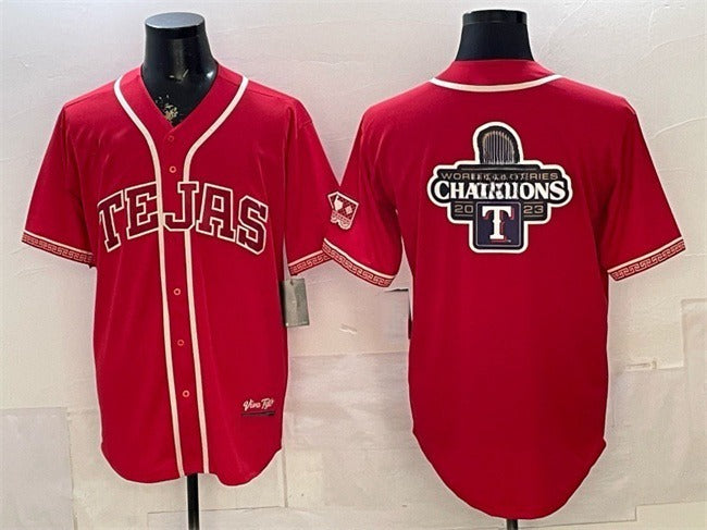 Texas Rangers Team Big Logo Red JEROMEN 2026 City Connect Stadium Stitched Jerseys