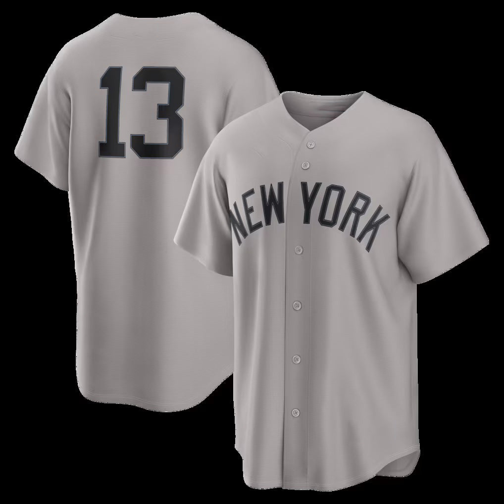 New York Yankees #13 Jazz Chisholm Jr. Gray JEROMEN Road Replica Jersey