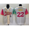 San Diego Padres #22 Juan Soto White JEROMEN NEW 2023 City Connect Cool Base Stitched Jersey