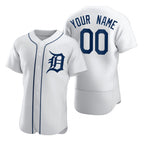Custom Detroit Tigers White JEROMEN 2020 Stitched Flex Base Jersey