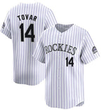 Colorado Rockies #14 Ezequiel Tovar White White JEROMEN Home Limited Stitched Jersey