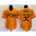 Pittsburgh Pirates #32 Henry Davis Number Yellow JEROMEN 2023 City Connect Stitched Jersey 2