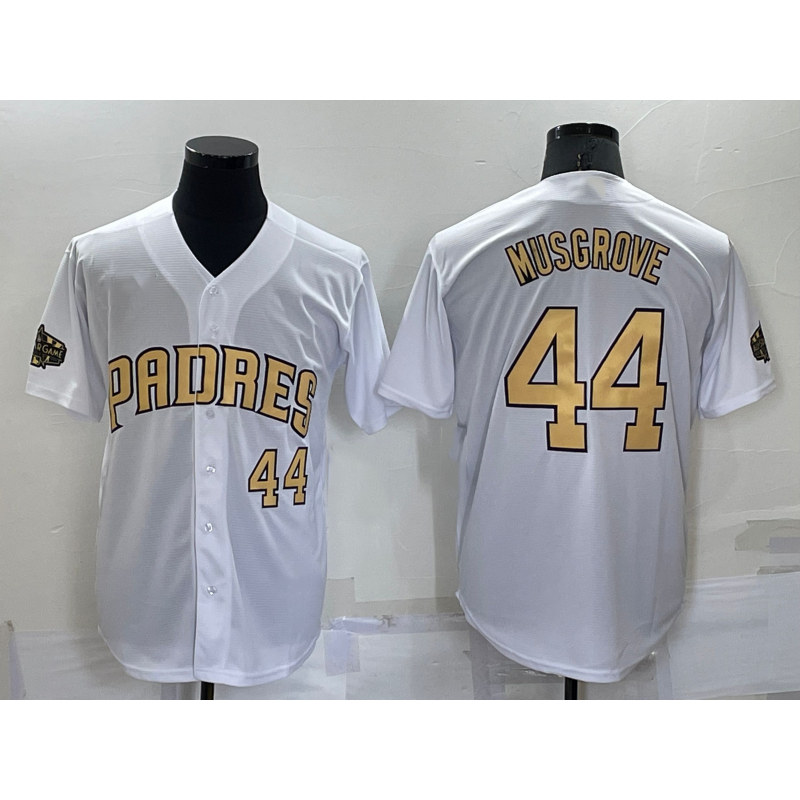 San Diego Padres #44 Joe Musgrove Number White JEROMEN 2022 All Star Stitched Cool Base Jersey