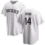 Colorado Rockies #14 Ezequiel Tovar White JEROMEN Cool Base Stitched Jersey