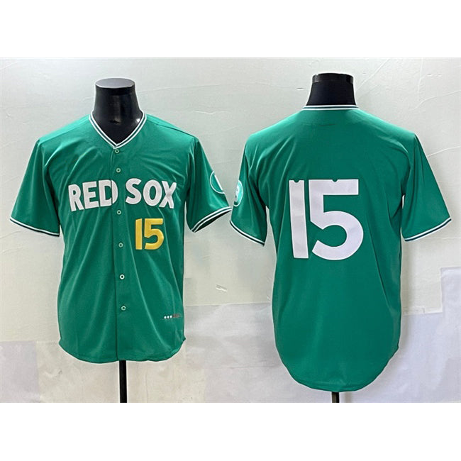 Boston Red Sox #15 Dustin Pedroia Green JEROMEN 2025 City Connect Limited Stitched Jersey